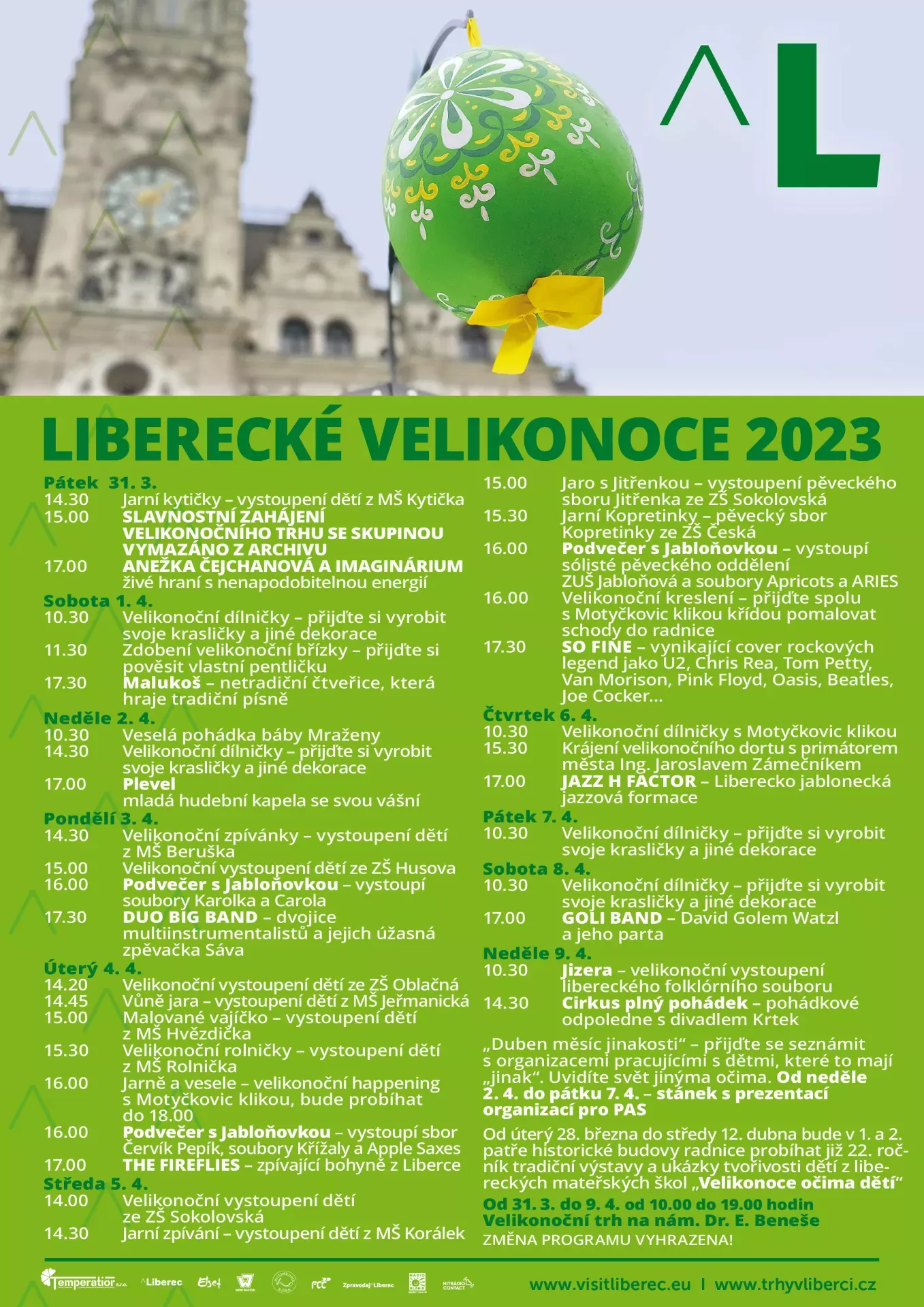 Představujeme vám program Libereckých Velikonoc 2023